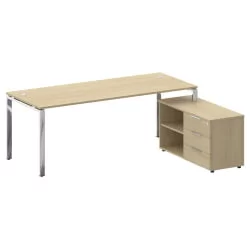 Письменный стол с полками и ящиками METAL SYSTEM DIRECT БГ.СРТ-6.8 Пр Акация Лорка