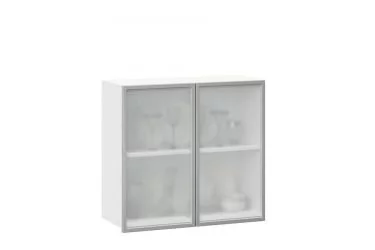Шкаф кухонный 800 со стеклом Шервуд ЛД 281.361.000.118 Белый