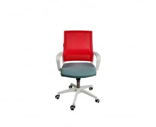 Кресло офисное Бит LB белый пластик Красный