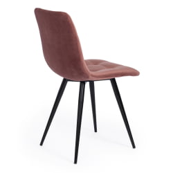 Стул CHILLY (mod. 7095-1) / 1 шт. в упаковке ткань/металл, 45x53х88 см, высота до сиденья 50 см, коралловый barkhat 15 /черный