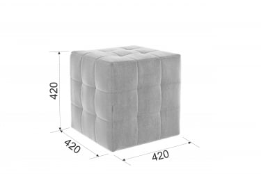 Пуф Рубик 2 PM-003.2 графит (велюр)