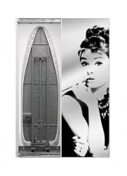 Шкаф-купе коричневый Iron Slim Print (правый, купе) Венге