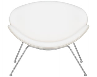 Кресло дизайнерское DOBRIN EMILY Белый винил YP17