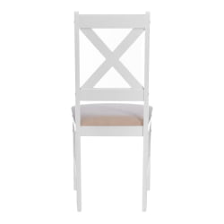 Стул CROSSMAN NEW, Многослойный березовый шпон, 41х40х100 см, white/велюр бежевый