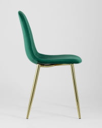Стул Валенсия велюр золотые ножки Зеленый
