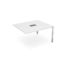 Стол системы БЭНЧ, переговорный, конечный GLOSS LINE НСПК-П.928 Белый Премиум
