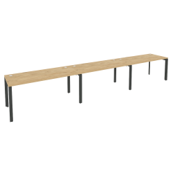 Рабочая станция на П-образном м/к ОНИКС О.МП-РС-3.4.7 Тиквуд Светлый/Антрацит / ONIX O.MP-RS-3.4.7