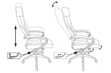 Кресло руководителя Бюрократ CH-608Fabric темно-серый Alfa 44
