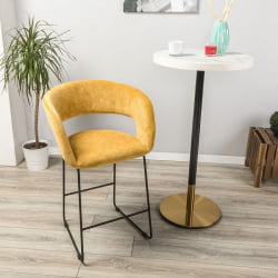 Кресло полубар Hugs желтый/Линк