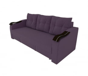 Диван Виктория МДФ (большой диван МДФ) (Berhouse) Цвет фасада: Бордо Велюто 25; Тип: Прямой; Материал фасада: Металл/Велюр