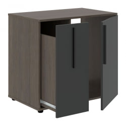 Тумба под фригобар VELION VGR 8655 Яшма черный Дуб Сильвер