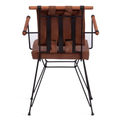 Стул PRIX (mod. 291) металл/экокожа, 53 x 57 x 80.5 см, brown (коричневый) PY-291