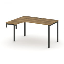 Стол-надставка на опорную тумбу (левый) CONCEPT CN.OSAN-001(L) Сандал Янтарный Черный