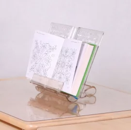 Трехуровневая подставка-трафарет под книгу ПК-03 Синяя