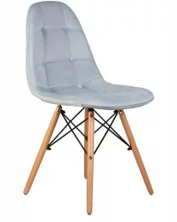 Стул обеденный DOBRIN BENNET Пудрово-голубой велюр HLR-15