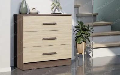 Детский комод Ясень шимо темный/Ясень шимо светлый