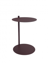 Журнальный столик Siara металл бордовый