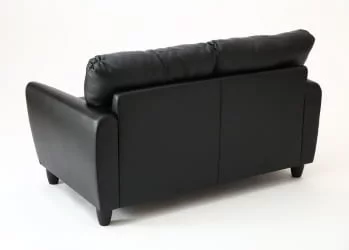 Черный диван Наполи Премиум Д2 Санторини 401 (черный) Категория 1