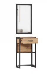 Тумба с зеркалом Техно ЛД 01 Дуб Золотой Черный