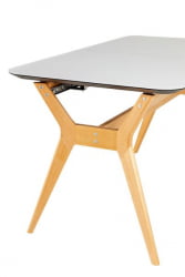 Стол раскладной Нарвик Glass 140-180 Automatic Natur/Light matte glass