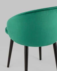 Стул с подлокотниками Брюссель велюр Зеленый