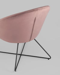 Кресло Колумбия велюр Пыльно-розовое