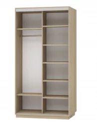 Шкаф-купе двухдверный Экспресс Дуо Медиум 1200х2400h Ясень шимо светлый