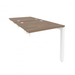 Стол-приставка двойной на П-образном м/к к опорным элем. ОНИКС О.МП-Д.СПР-0.8 Дуб Аризона/Белый / ONIX O.MP-D.SPR-0.8
