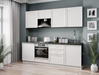 Тумба кухонная 400 с 3 ящиками ЛЮКС (4) Джулия ЛД 284.880.000.078 Черный Белый