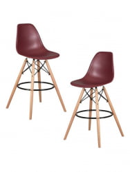 Стул барный ДОБРИН ДСВ БАР (ножки светлый бук, цвет сливовый (Р-13)) 2 шт / DOBRIN DSW BAR (R-13))