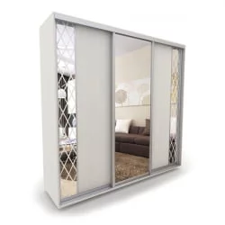 Шкаф-купе 3-х дверный Акцент-Вера ДР 2100х600  Выбеленное дерево