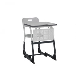 Парта одноместная регулируемая по высоте СМАРТЙ ПЛУС 600х500 с сеткой (рост 5-7) Антрацит/Белый/Серый Кромка Антрацит / SMARTY PLUS