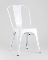 Стул TOLIX с высокой спинкой Белый глянцевый