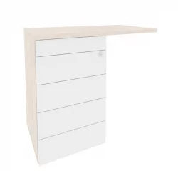 Тумба приставная (TIP-ON) (универсальная л/пр) ONIX O.TPU-4 TIP Денвер Светлый/Белый