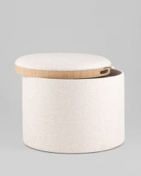 Пуф с ящиком Хюгге L букле бежевый