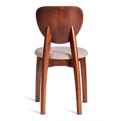 Стул DIAMANTE мягкое сидение бук, 42x42x85см, коричневый, ткань wool caramel, бежевый