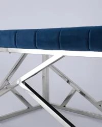 Банкетка АРТ ДЕКО велюр Синий