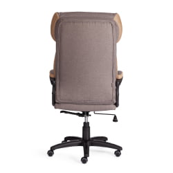 Кресло DUKE ткань рогожка Nice, мокко (серо-бежевая) / сетка бронза, TW-21