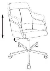 Кресло для оператора Бюрократ CH-380M Сапфировый Italia 17 зигзаг