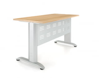 Парта двухместная Де Гласси А перфорированный экран ЛДСП Серый/ Металл Серый