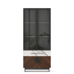 Шкаф комбинированный 880 Вилена ЛД 138.150.000 Оникс Серый/Орех/Монте белый