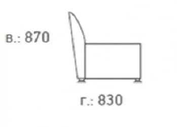 Диван Европа 3-х местный Fusion White