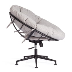 Кресло CLOUDE рогожка/металл, 97х98х90-96см, серо-бежевый, 3M 16/2