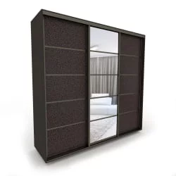 Шкаф-купе венге Акцент-Квадро КЛ 2100х600 Венге/Бронза