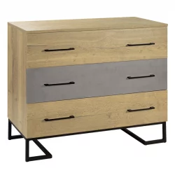 Комод Loft с 3 ящиками Дуб натур/Бетон