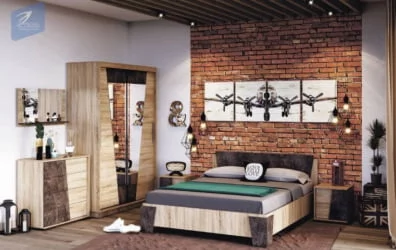 Комод Санремо КМ-005 Дуб сонома светлый Ателье темное