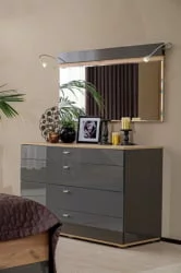 Зеркало настенное 1200 Фиджи ЛД 659.090.000 Дуб Золотой Антрацит