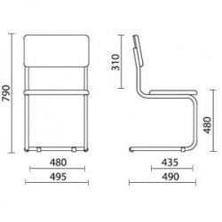 Стул для посетителей SYLWIA Бежевый V-38