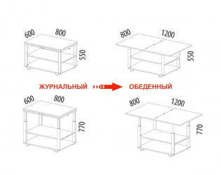 Стол-трансформер Агат 35 Дуб Кронберг