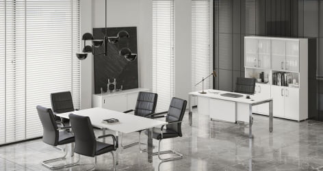 Стол журнальный на О-образном м/к ONIX DIRECT LUX M-O.MO-SJ-1 Белый бриллиант